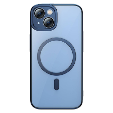  Baseus Glitter iPhone 14 Plus Átlátszó mágneses tok és üvegfólia (kék) tok és táska