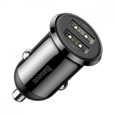Baseus Grain Pro 2x USB 4.8A autós töltő (fekete) mobiltelefon kellék