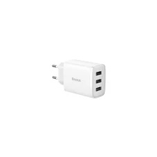 Baseus kompakt gyorstöltő, 3x USB, 17W (fehér) mobiltelefon kellék
