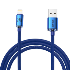 Baseus kristály ragyog sorozat gyors töltés adatkábel USB Type A Lightning 2.4a 2m kék (CAJY000103) mobiltelefon kellék