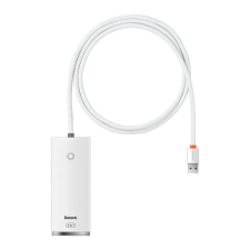 Baseus Lite Series 4 az 1-ben USB - 4x USB 3.0 hub 1m fehér (WKQX030102) kábel és adapter