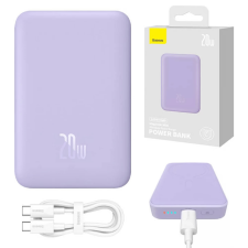 Baseus Magnetic Mini Power Bank 10000mAh 20W lila power bank