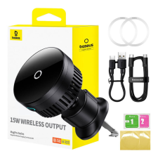Baseus MagPro Mágneses Mobiltelefon autós tartó/töltő - Fekete (C40164100121-00) mobiltelefon kellék