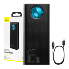 Baseus PPLG000101 Amblight Powerbank 30000mAh, 4xUSB, USB-C, 65W, Fekete power bank