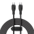 Baseus Pudding USB Type-C, 100W gyorstöltő adatkábel, 1.2m, fekete