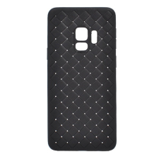 Baseus Samsung Galaxy S9 (SM-G960) bv szilikon telefonvédő (fonott minta) fekete tok és táska