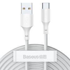 Baseus Simple Wisdom USB-A - USB-C kábel 2db 1.5m fehér kábel és adapter