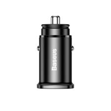 Baseus Square PPS autós töltő, USB + Type-C, 5A - CCALL-AS01, Fekete mobiltelefon kellék