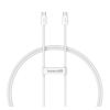 Baseus SUPERIOR 2 adatkábel (Type-C - Type-C, 100W, PD gyorstöltő, 100cm, törésgátló) FEHÉR