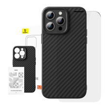 Baseus Synthetic Fiber Series telefontok iPhone 15 Pro + edzett üvegfólia tok és táska