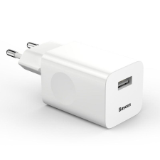 Baseus töltő gyorstöltő, USB, QC 3.0, 24W, fehér (CCALL-BX02  ) (CCALL-BX02) mobiltelefon kellék