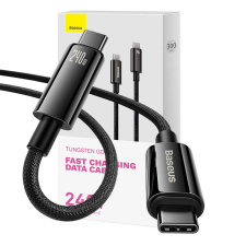 Baseus Tungsten Gold USB-C - USB-C kábel, 240W, 3m (fekete) kábel és adapter