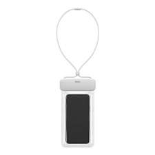 Baseus Univerzális vízálló telefontok, 7.2&quot;, átlátszó / fehér, PVC + ABS + szilikon, IPX8, Baseus Let&#039;s Go tok és táska