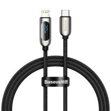 Baseus USB-C-Lightning Baseus kijelzőkábel, PD, 20 W, 1 m (fekete) kábel és adapter
