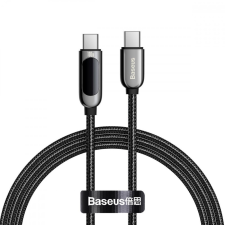 Baseus USB-C – USB-C Baseus kijelzőkábel, tápellátás, 100 W, 1 m (fekete) kábel és adapter