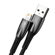 Baseus USB kábel A és Apple Lightning 8-pin 2,4A Glimmer Series CADH000301 2m fekete kábel és adapter