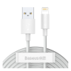 Baseus wisdom adatkábel és töltő 2db (usb - lightning 8pin, 20w, pd gyorstöltés támogatás, 150cm) fehér