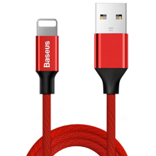 Baseus Yiven USB / Lightning kábel anyaga Braid 1,8M piros (CALYW-A09) mobiltelefon kellék