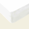  Basic fehér pamut jersey gumis lepedő szállodai használatra 140/160*200 cm-es matracra 10 db-os csom
