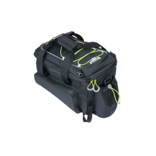 BASIL csomagtartó táska Miles Trunkbag XL Pro, Universal Bridge System, fekete lime kerékpáros kerékpár és kerékpáros felszerelés