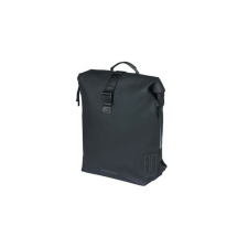 BASIL egyoldalas táska és hátizsák SoHo Backpack Nordlicht, világítással, Hook ON, fekete kerékpáros kerékpár és kerékpáros felszerelés