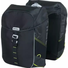 BASIL Miles Double Bicycle Bag Black/Lime 34L kerékpáros táska