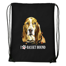 Basset hound - Sport táska fekete tornazsák