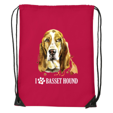  Basset hound - Sport táska Piros egyedi ajándék