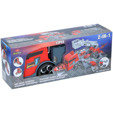 BATC Játék tűzoltóautó és játék tároltó 2in1 - Gearbox autópálya és játékautó