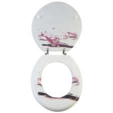 Bath Duck MDF WC ülőke - Orchidea #fehér-rózsaszín fürdőkellék