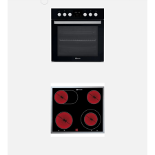 Bauknecht HEKO H500 Főzőlap és sütő készlet 4 zónás 65L Fekete sütő