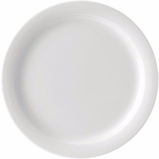 Bauscher Sekély tányér, Bauscher System, 25,5 cm, fehér tányér és evőeszköz