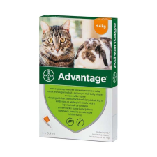 BAYER HUNGÁRIA KFT Advantage rácsepegtető oldat kistestű (4kg alatt) macskáknak és nyulaknak A.U.V. (4x0,4ml) élősködő elleni készítmény macskáknak