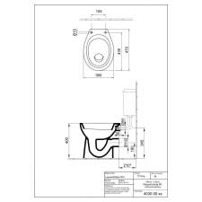  Bázis WC laposöblítésű, hátsókifolyású, fehér szaniter
