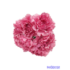  Bazsarózsa 7 fejes selyem csokor 40cm - Pink dekorációs kellék