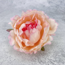  Bazsarózsa / pünkösdi rózsa fej cirmos rózsaszín dekorációs kellék