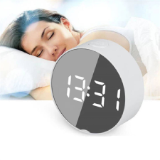 BB Digitális LED tükör kijelzős asztali ébresztőóra, hőmérő DT-6505 ébresztőóra