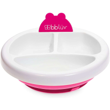 Bblüv Platö pink színű tányér melegen tartó talppal babaétkészlet