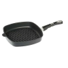BBQ AMT Gastroguss the "World's Best Pan"  négyszögletes serpenyő BBQ grill levehető nyéllel, 28 x 28 cm, indukciós, indikátorral