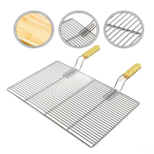 BBQ szögletes grillrács rozsdamentes acél fogantyúkkal 67x40 cm 63335 kerti sütés és főzés