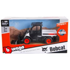  Bburago 10 cm - Bobcat villás emelővel autópálya és játékautó