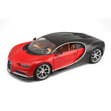 BBurago 1:18 Plus Bugatti Chiron fekete-piros autópálya és játékautó