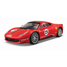 BBurago 1:24 Ferrari Racing 458 Challenge piros autópálya és játékautó