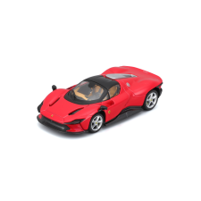  Bburago Ferrari Daytona SP3 fém autómodell piros autópálya és játékautó