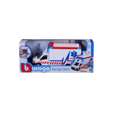  Bburago Mentőautó hordággyal autópálya és játékautó