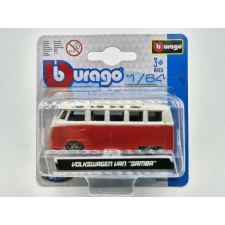 BBurago Volkswagen VW T1 transporter Samba Minibus - piros - Burago - 1:64 autópálya és játékautó