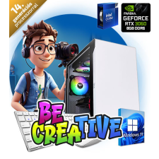  Be Creative 14.gen konfiguráció - i9-14900KF, 32GB DDR4 3200MHz RAM, 1TB M.2 (2100/3500), 1TB SSD (500/550), RTX 3060 8GB asztali számítógép