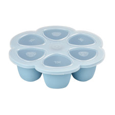Béaba Szilikon multifunkciós bébiétel tároló - 6 x 150 ml - Viharkék babaétkészlet