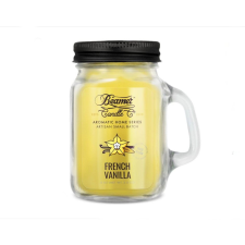 Beamer Candle Smoke Killer illatgyertya üvegedényben, füllel és fém kupakkal – French Vanilla - kicsi gyertya