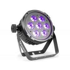 Beamz BT280 LED Flat PAR| 7x10W 6-in-1 LED| RGBAW-UV| DMX party kellék